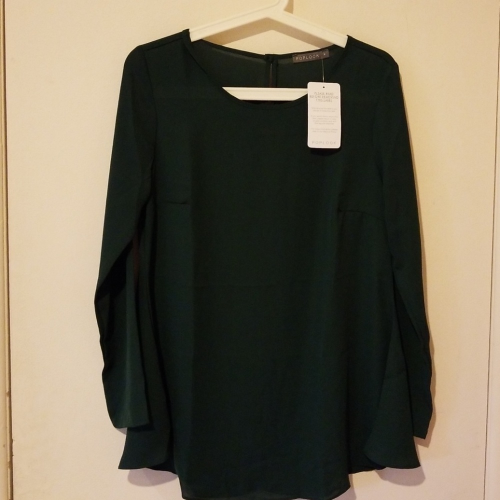 Forest green long sleeved top - Picture 5 of 5